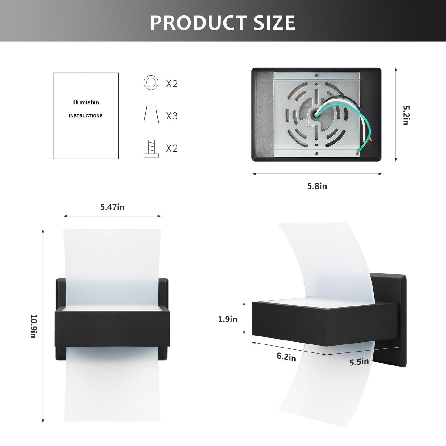 Outdoor Aluminum Up Down Wall Sconces