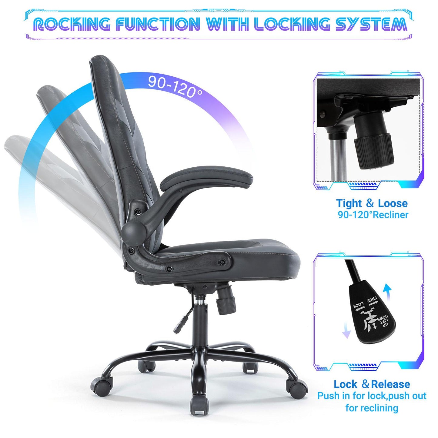 Gaming Chair, Ergonomic Office Chair High Back Computer Desk Chair