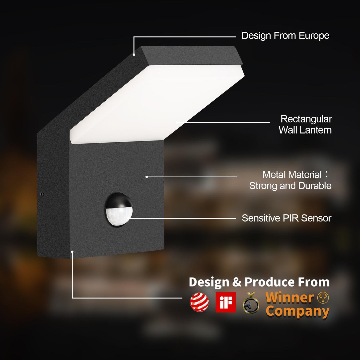 Porch Light LED Modern Wall Mount Sconce