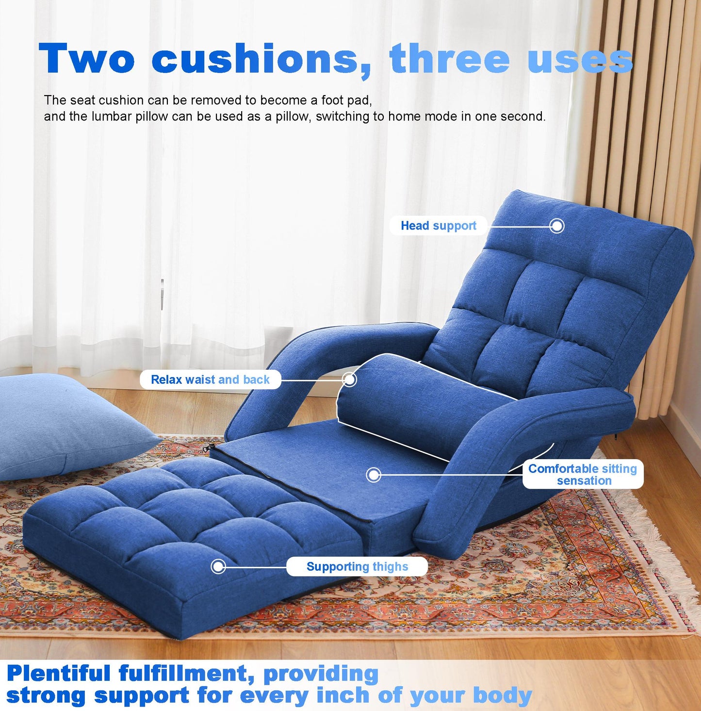 Folding Lazy Sofa Floor Chair