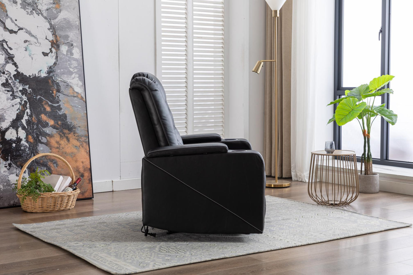 Electric Power Recliner Chair with USB Ports and Cup Holders