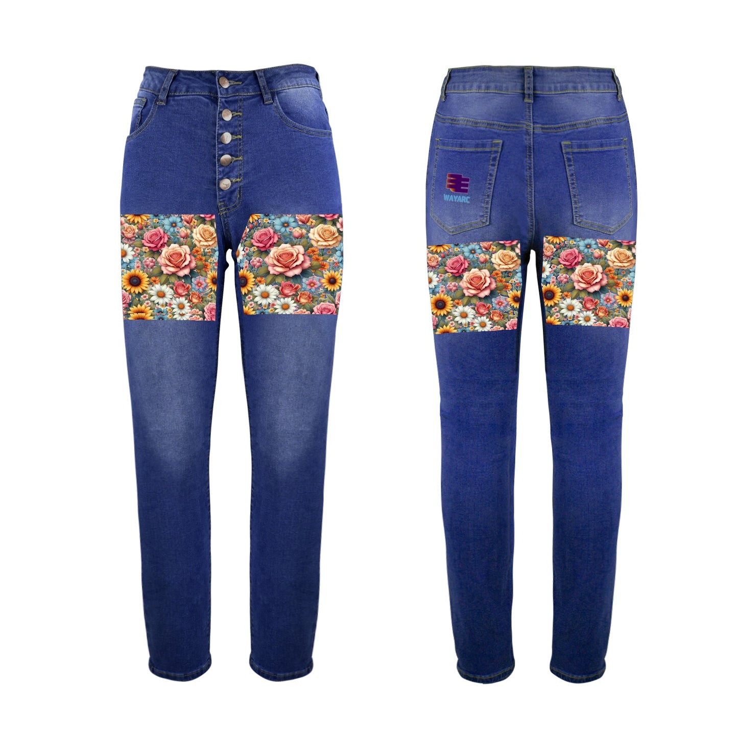 XT67Z Flower Denim Jeans