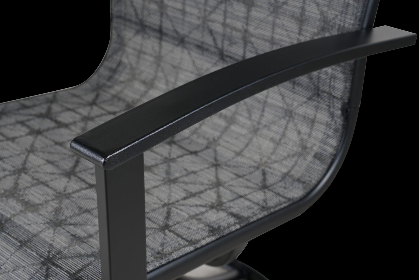 All-iron Detachable Swivel Dining Chair, Coffee Grey, 2 PCS