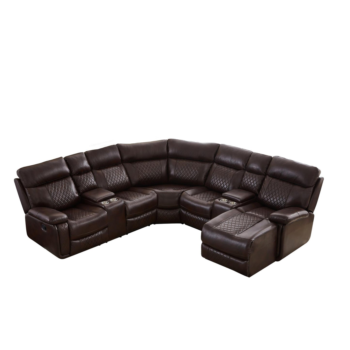 Sectional Manual Recliner Living Room Set