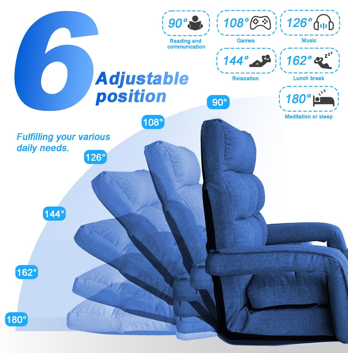 Folding Lazy Sofa Floor Chair