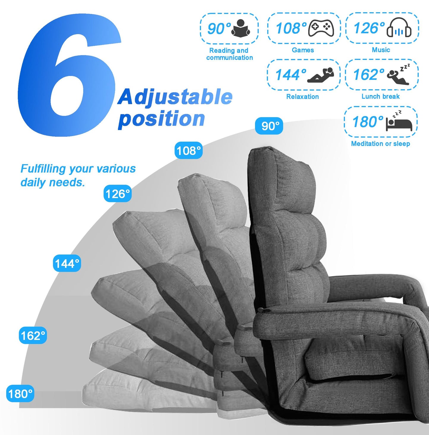 Folding Lazy Sofa Floor Chair