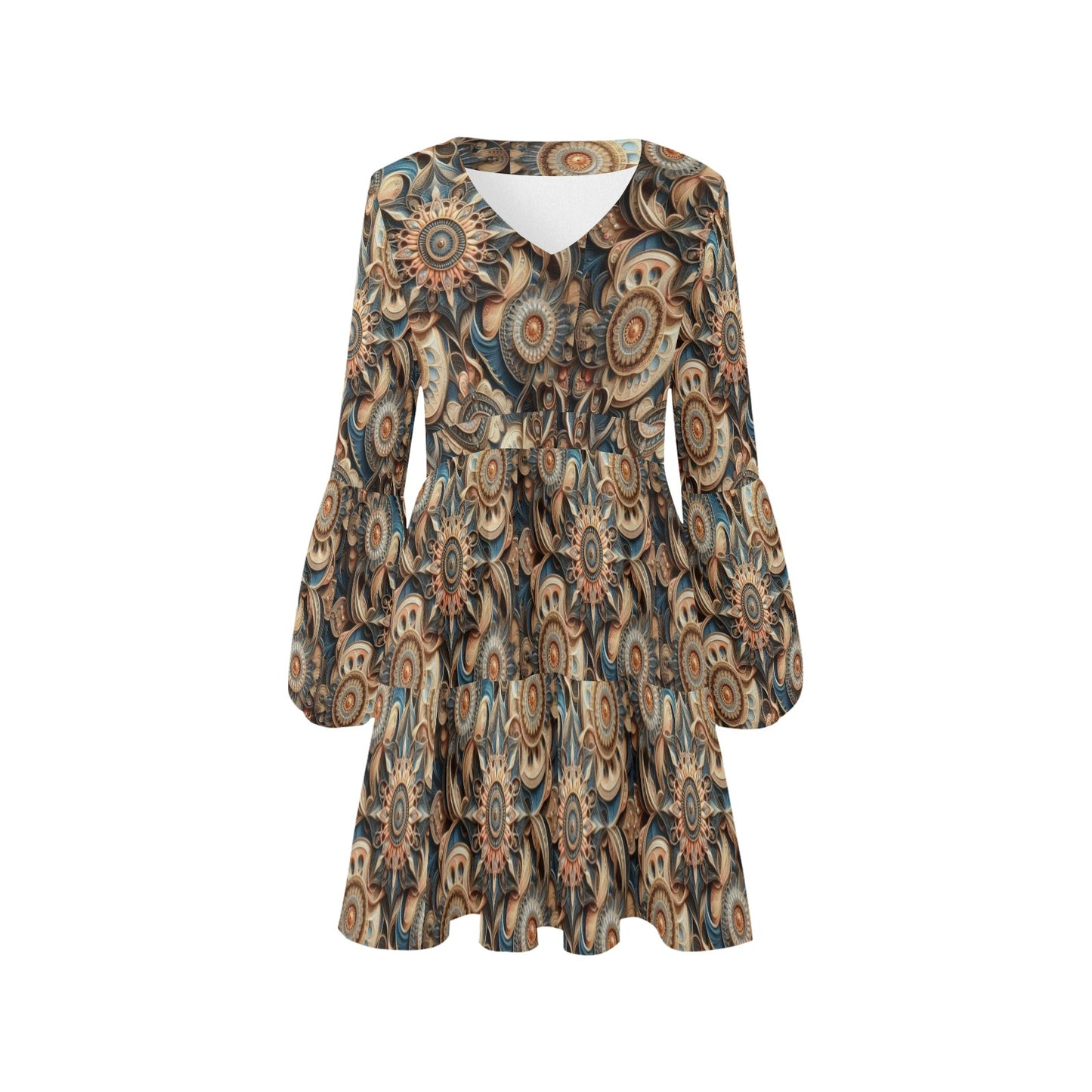 FT78Y Dress V-Neck Loose Fit