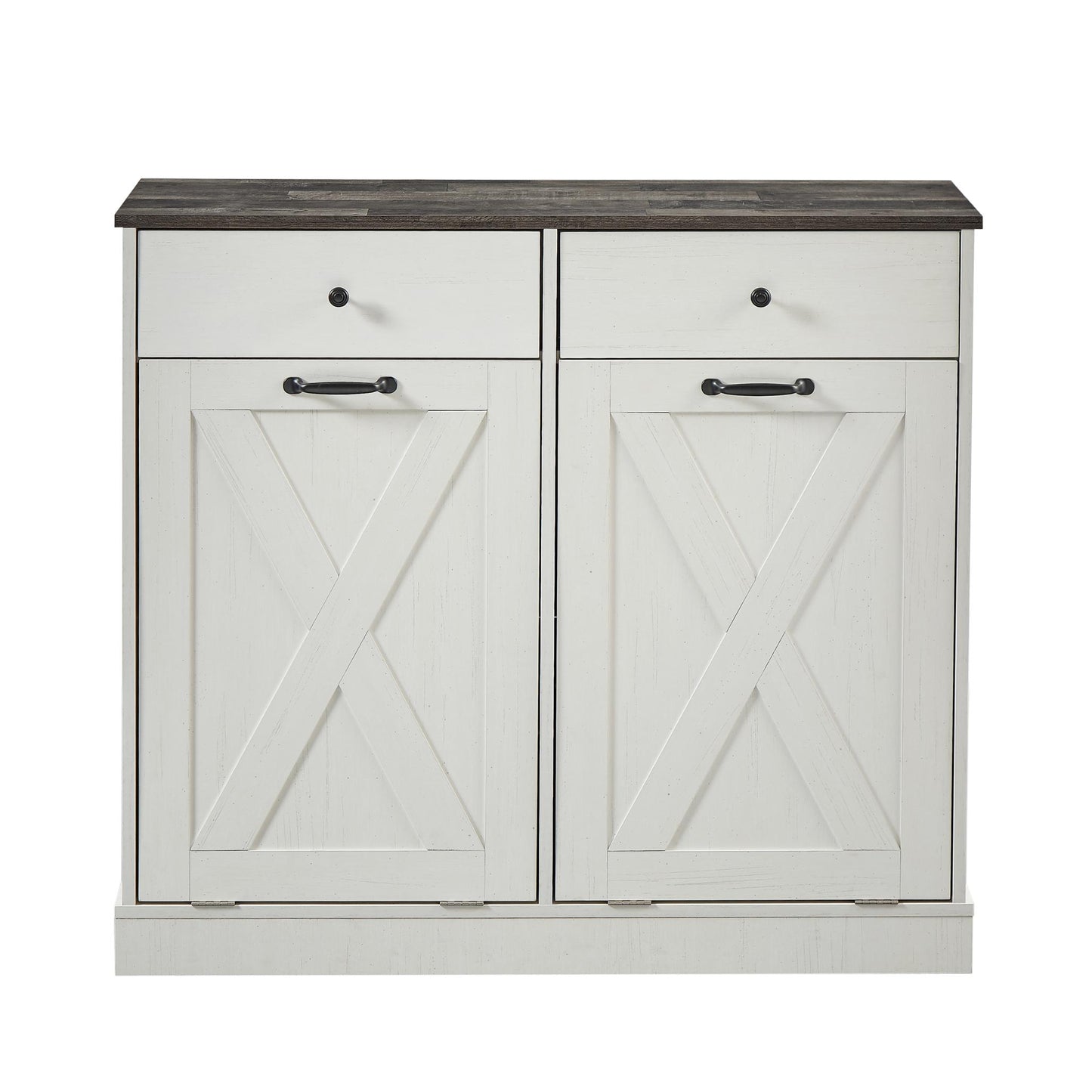 Double Tilt Out Trash Cabinet, Freestanding Trash Can Cabinet