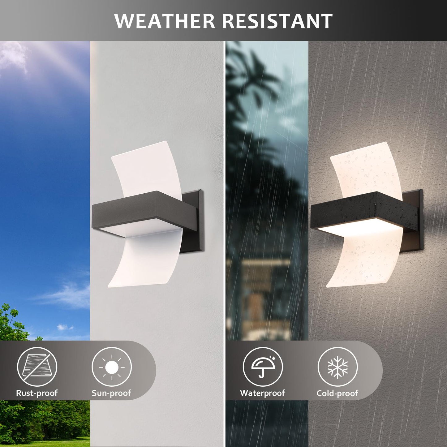 Outdoor Aluminum Up Down Wall Sconces