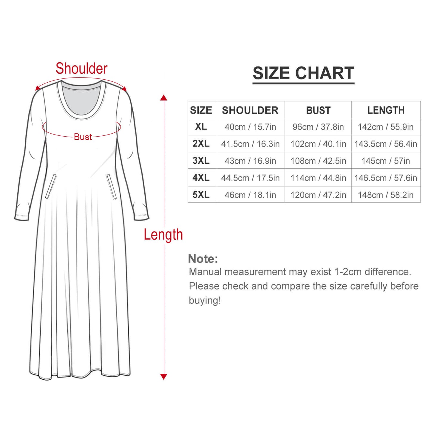 PL071 Plus Size Loose-Fit Dress