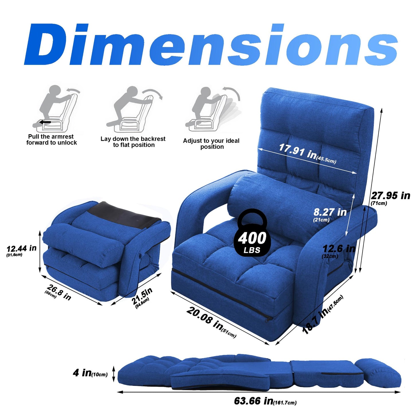 Folding Lazy Sofa Floor Chair