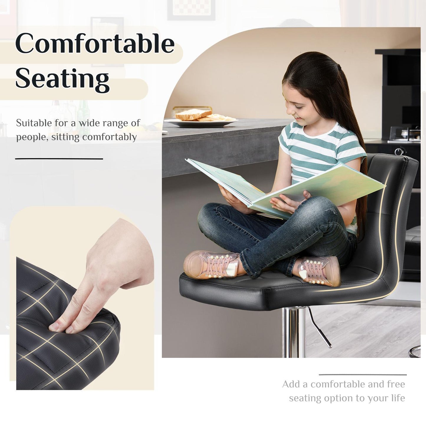 Bar Stools Set of 2, Counter Height Barstools.