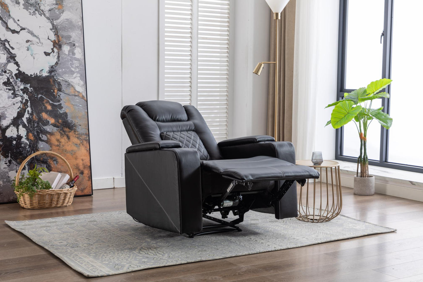 Electric Power Recliner Chair with USB Ports and Cup Holders