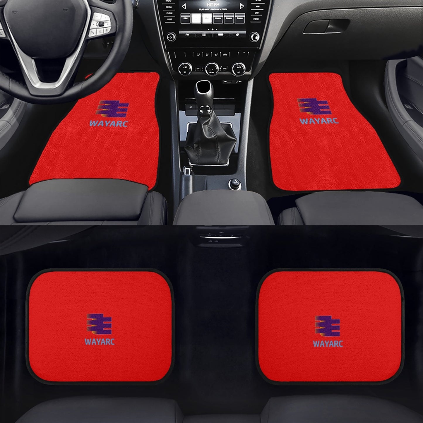 Red Car Floor Mats - 4Pcs