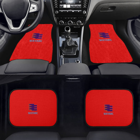 Red Car Floor Mats - 4Pcs