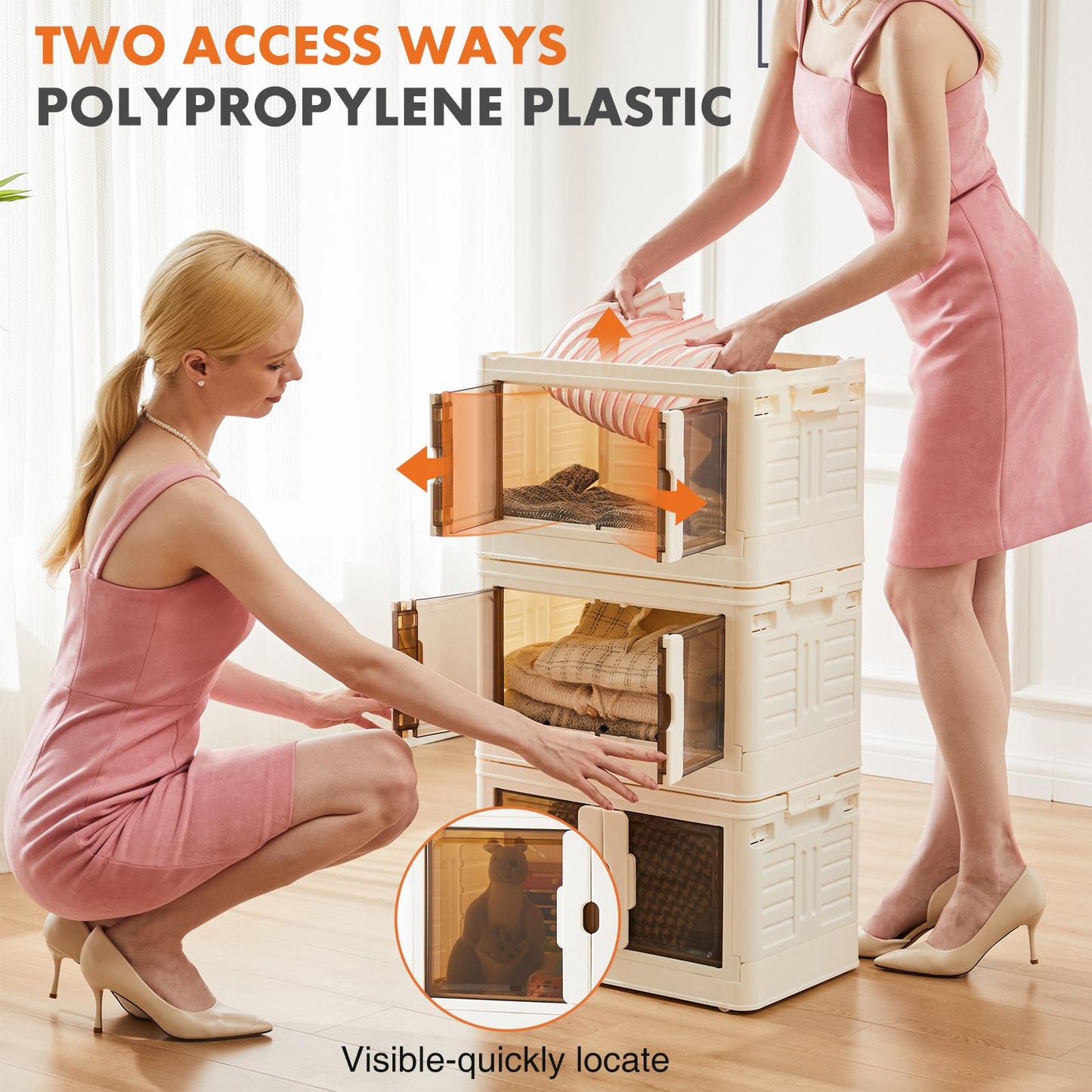 Stackable Plastic Storage Bins with Lids