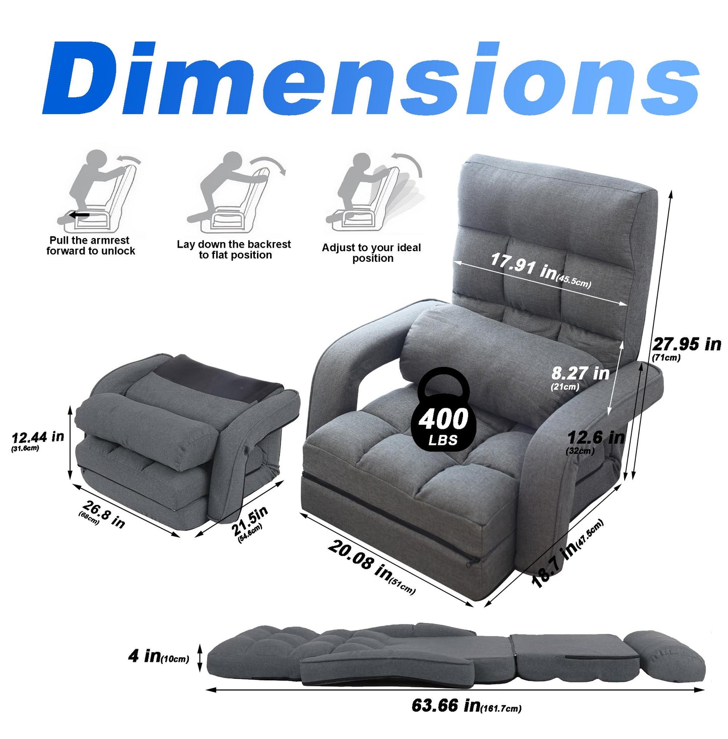 Folding Lazy Sofa Floor Chair