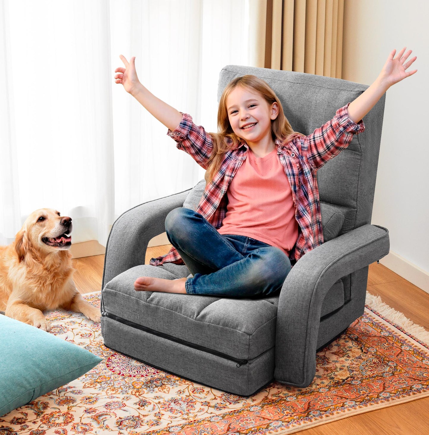 Folding Lazy Sofa Floor Chair