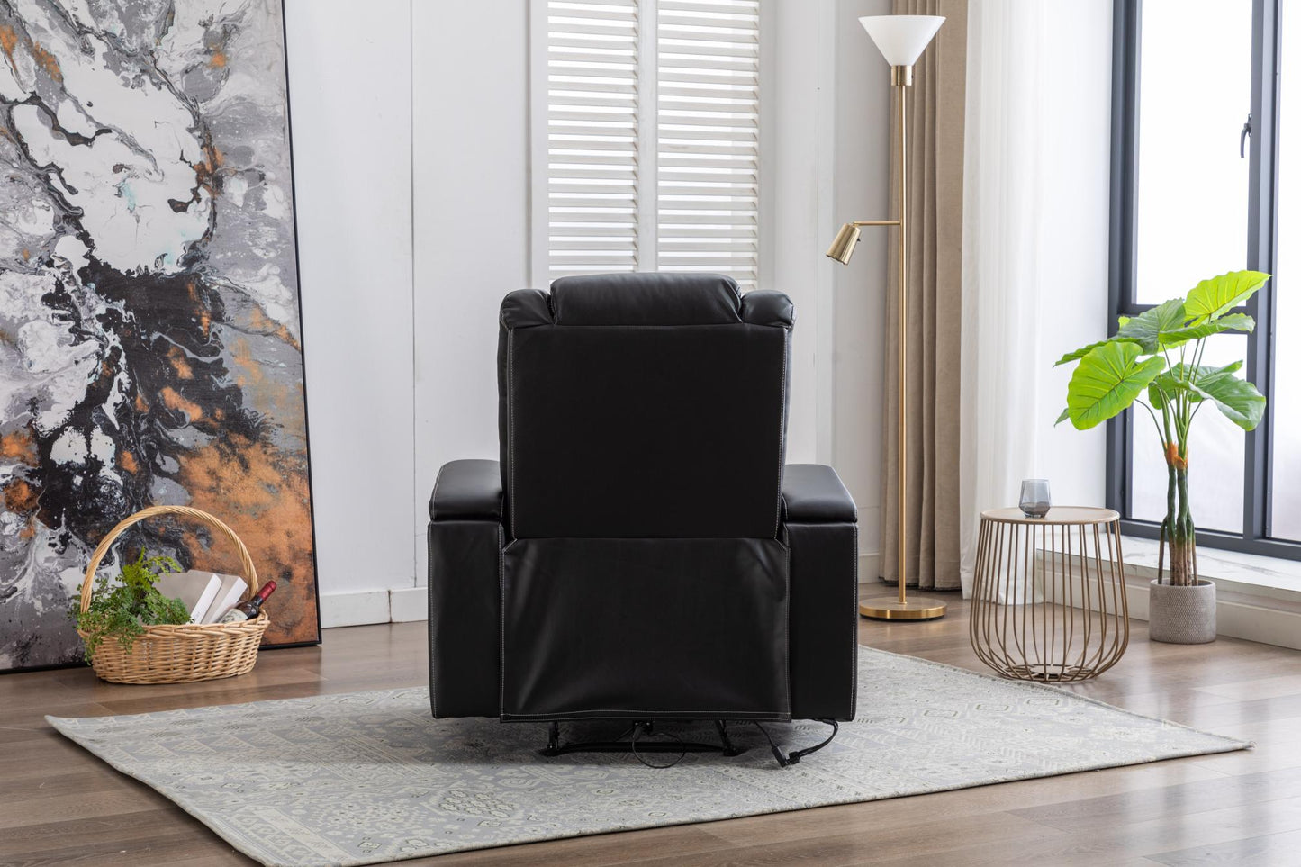Electric Power Recliner Chair with USB Ports and Cup Holders