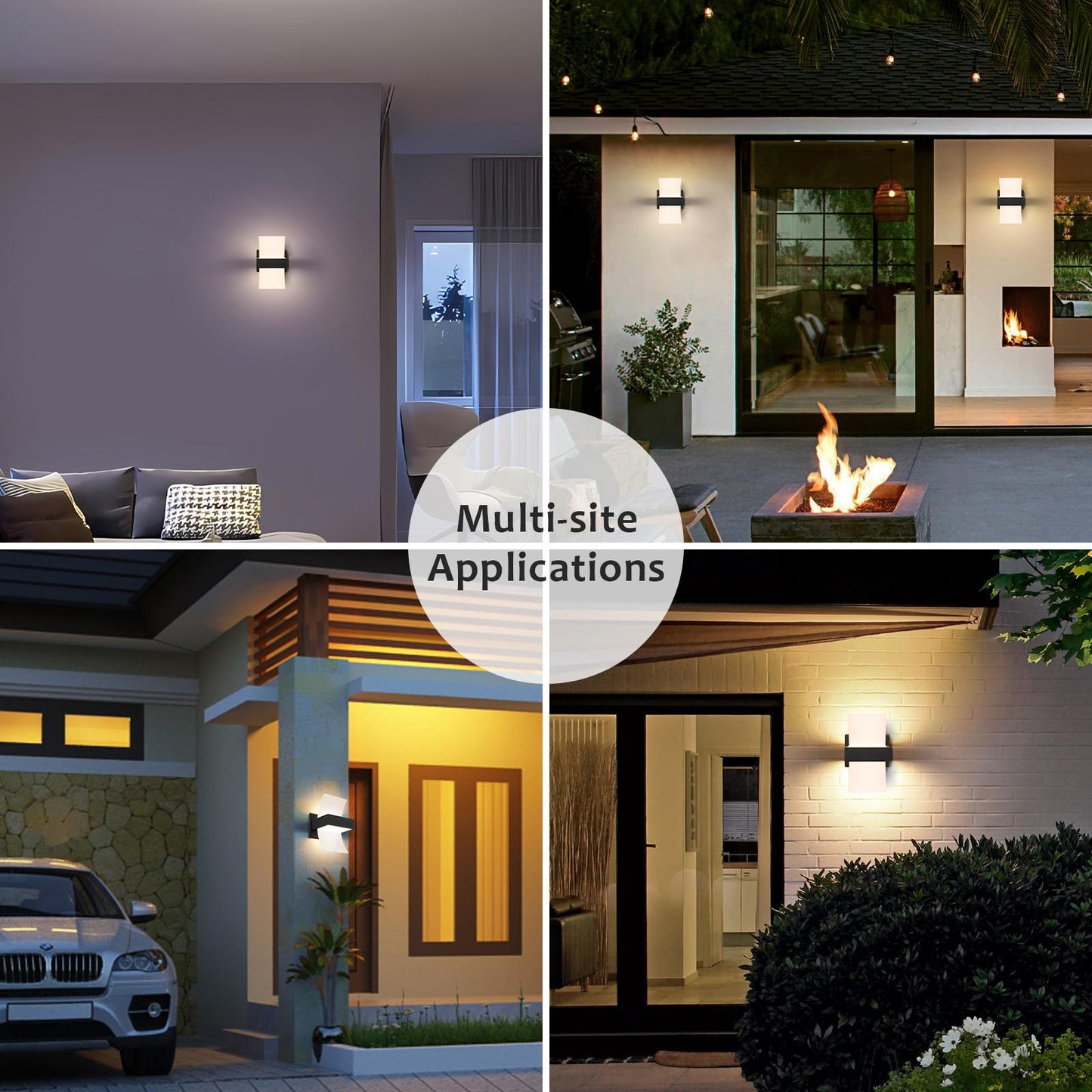 Outdoor Aluminum Up Down Wall Sconces