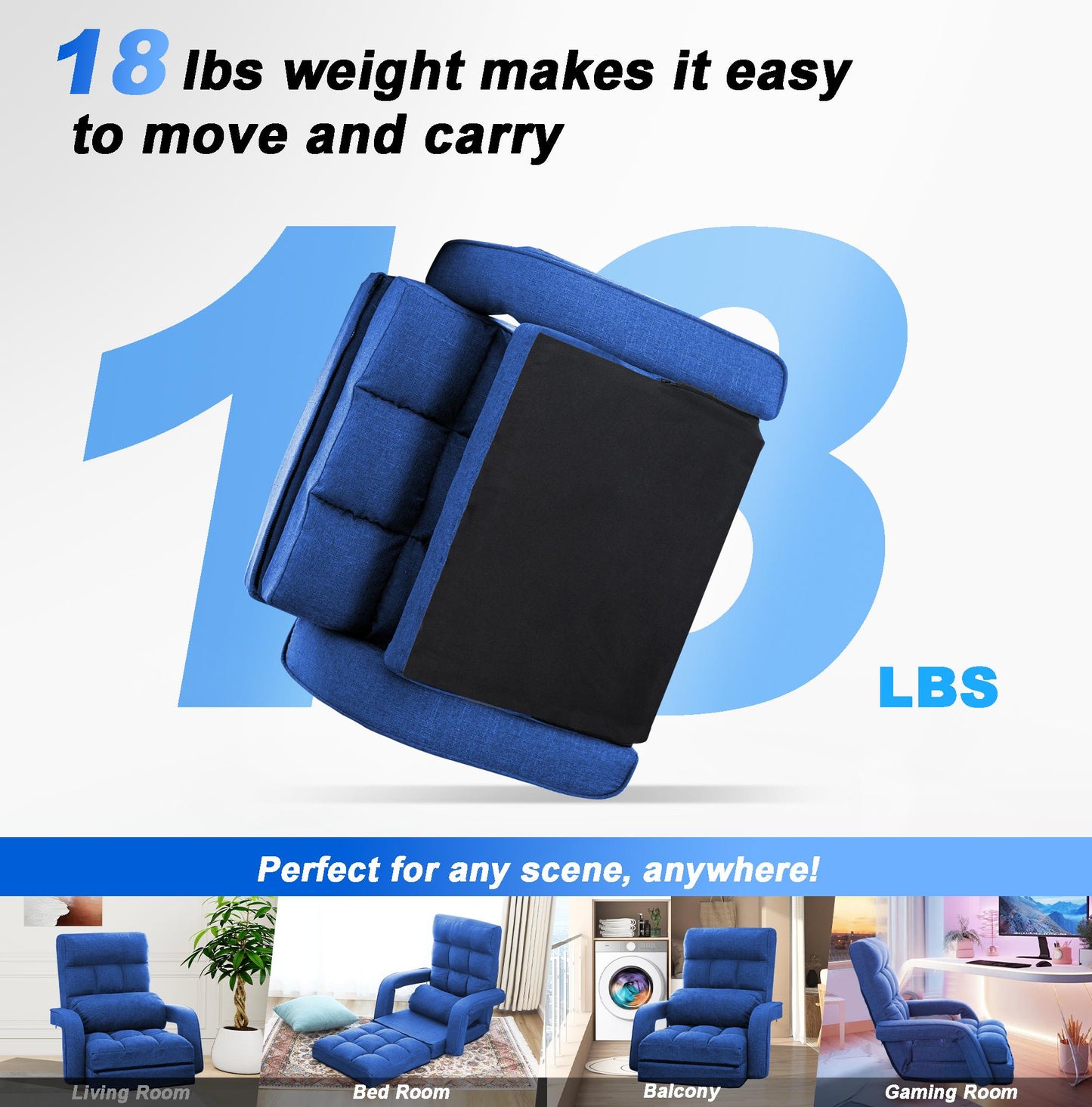 Folding Lazy Sofa Floor Chair