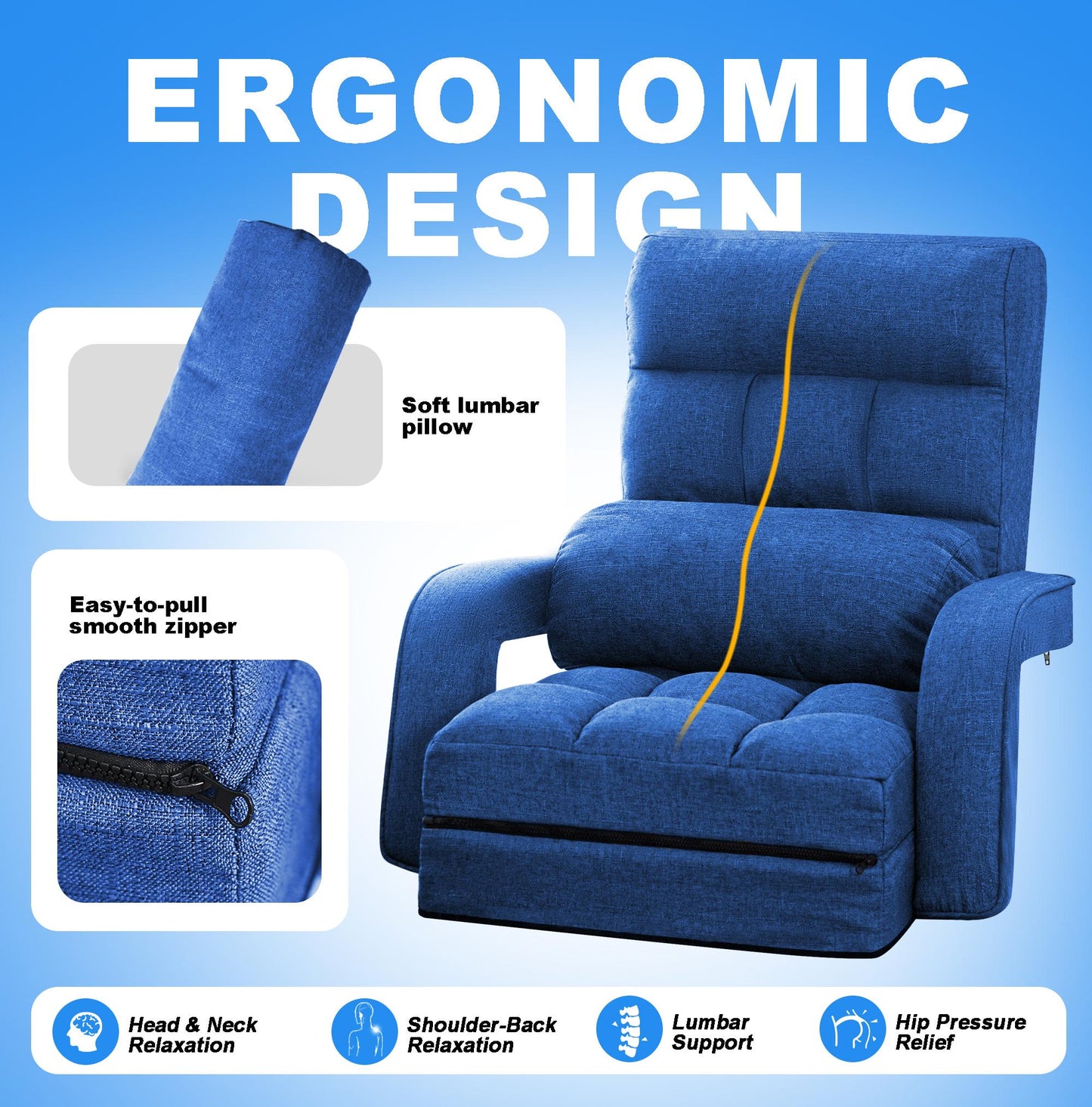 Folding Lazy Sofa Floor Chair