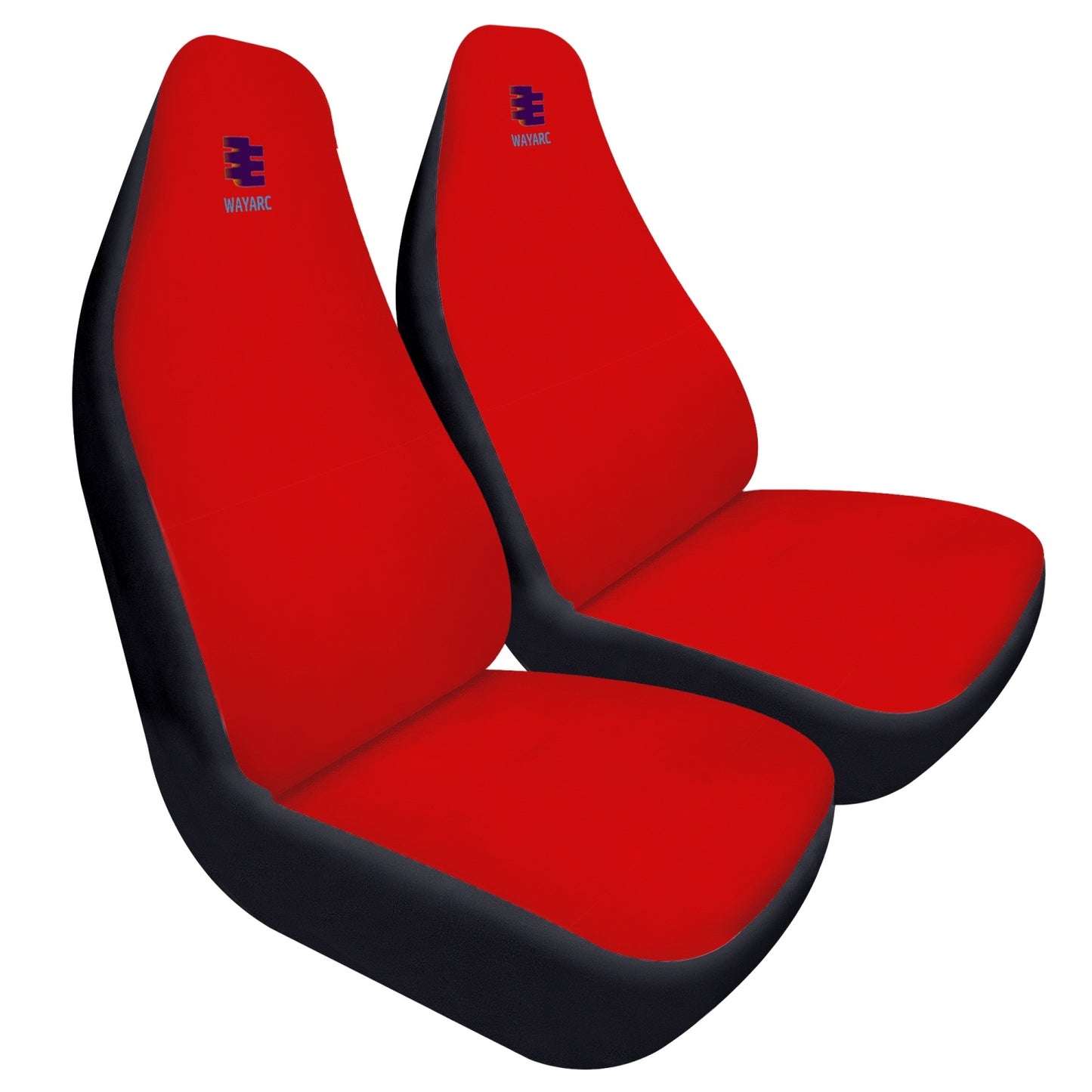 Red Microfiber Car Seat Covers - 2Pcs