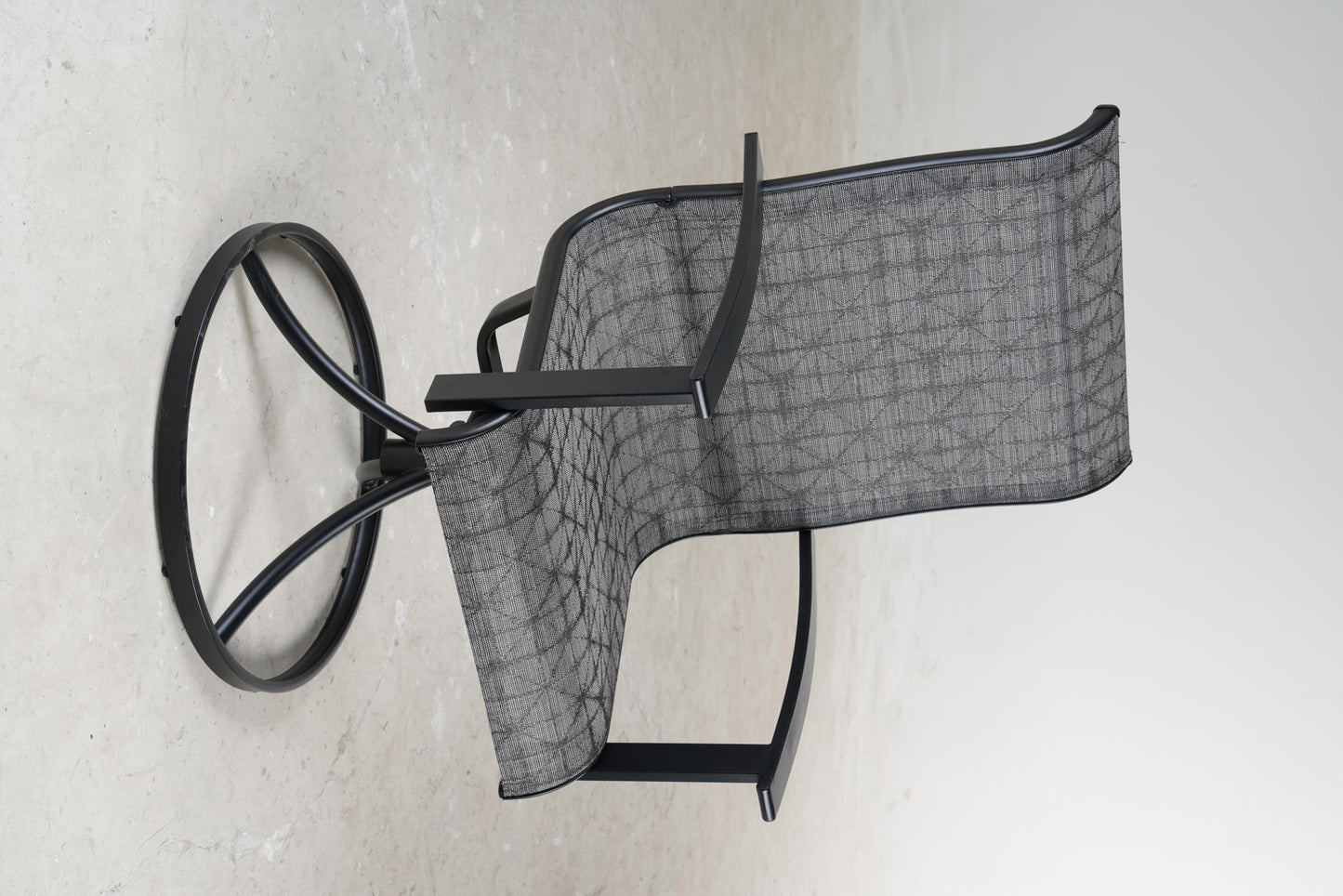 All-iron Detachable Swivel Dining Chair, Coffee Grey, 2 PCS