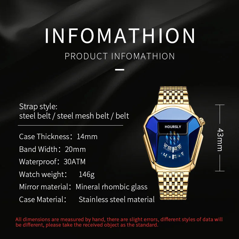 Top Luxury Brand Trend Cool Men's Wrist Watch Stainless Steel Technology Fashion Quartz Watch For Men 2023 Relogio Masculino