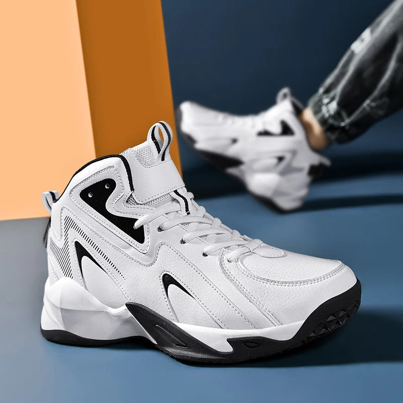 FY451WQ Leather Mid-Cut Basketball Sneakers