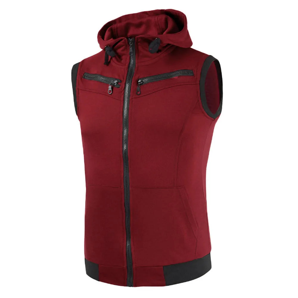 Men's Jackets Sleeveless Hooded Vest Jacket Casual Thin Lightweight Summer Fall Techwear Male Streetwear Slim Fit