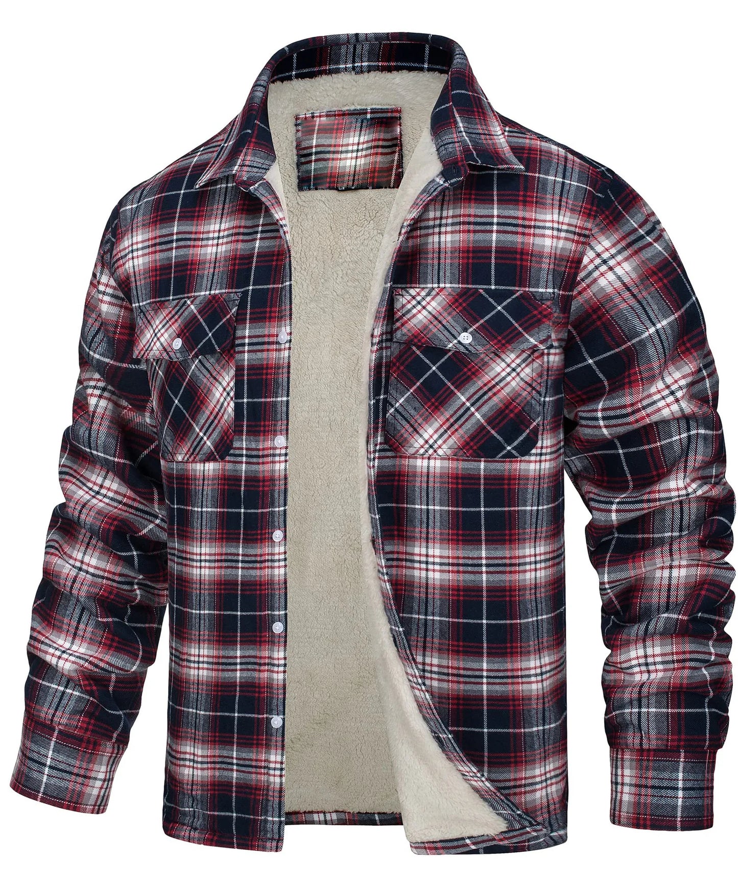 Ayrbao Men’s Casual Plaid Knit Jacket