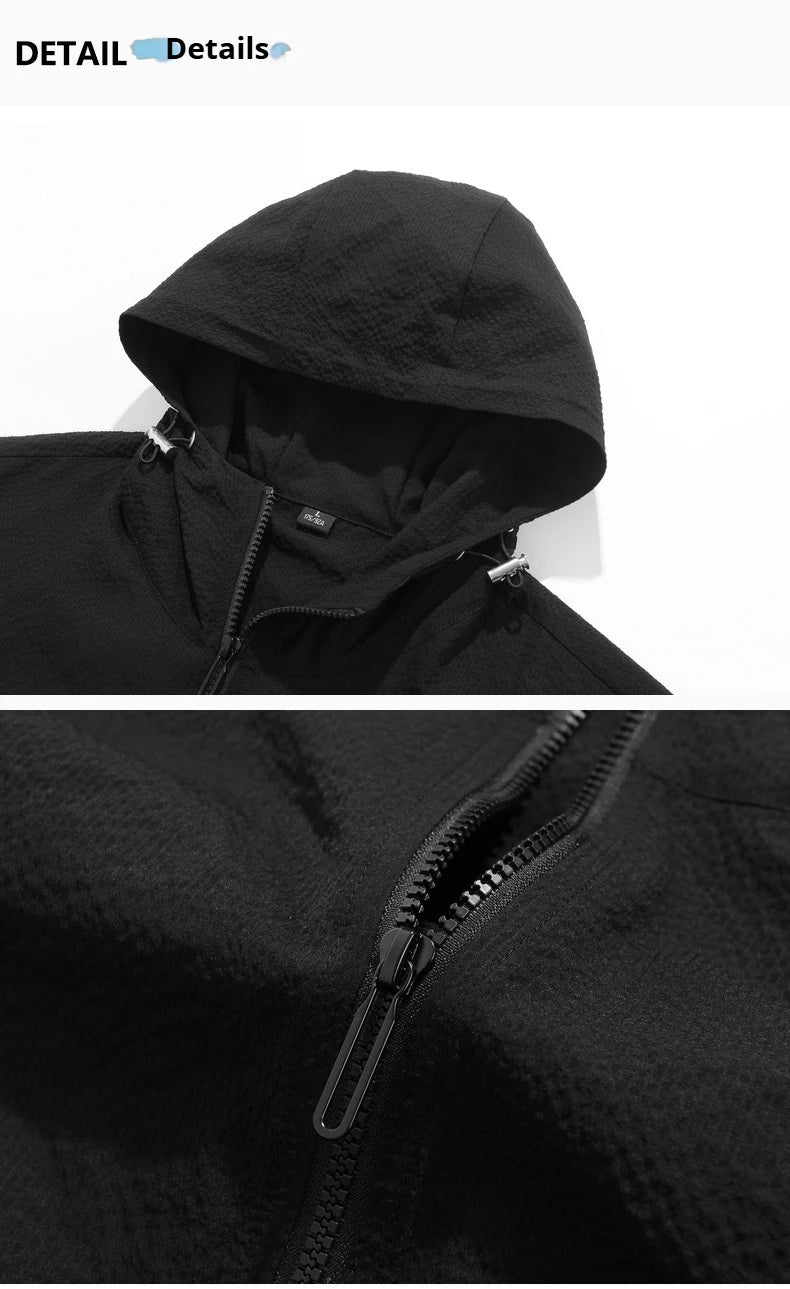 American Workwear Sleeveless Vest Jacket for Men 2025 Summer New Outdoor Fashion Hooded Sports Casual Vest