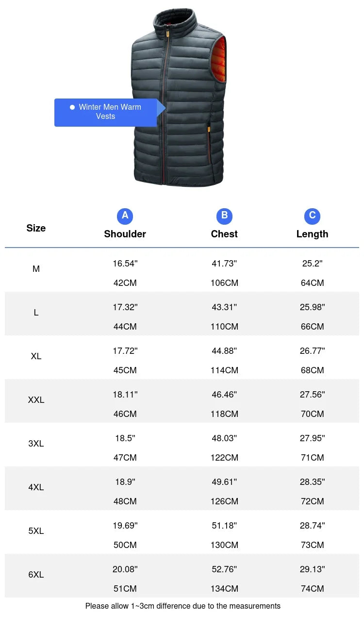 WA345 Men’s Winter Zip Vest