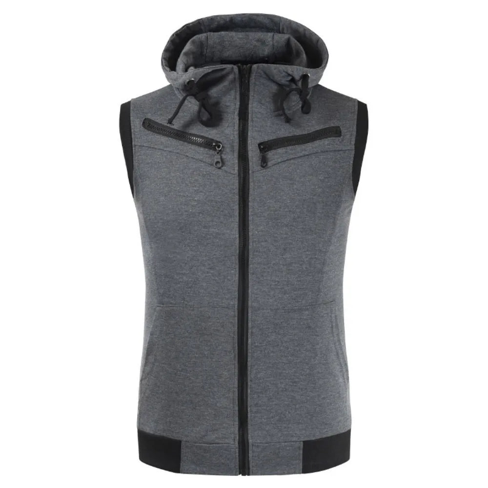 Men's Jackets Sleeveless Hooded Vest Jacket Casual Thin Lightweight Summer Fall Techwear Male Streetwear Slim Fit