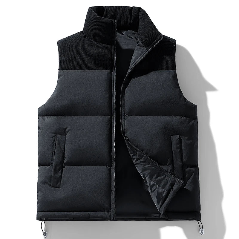 Coats Men's Loose Casual Jacket Sleeveless Zipper New Vests Clothes Men Vest Autumn Jackets Thick Vests Male Cotton-Padded Vest
