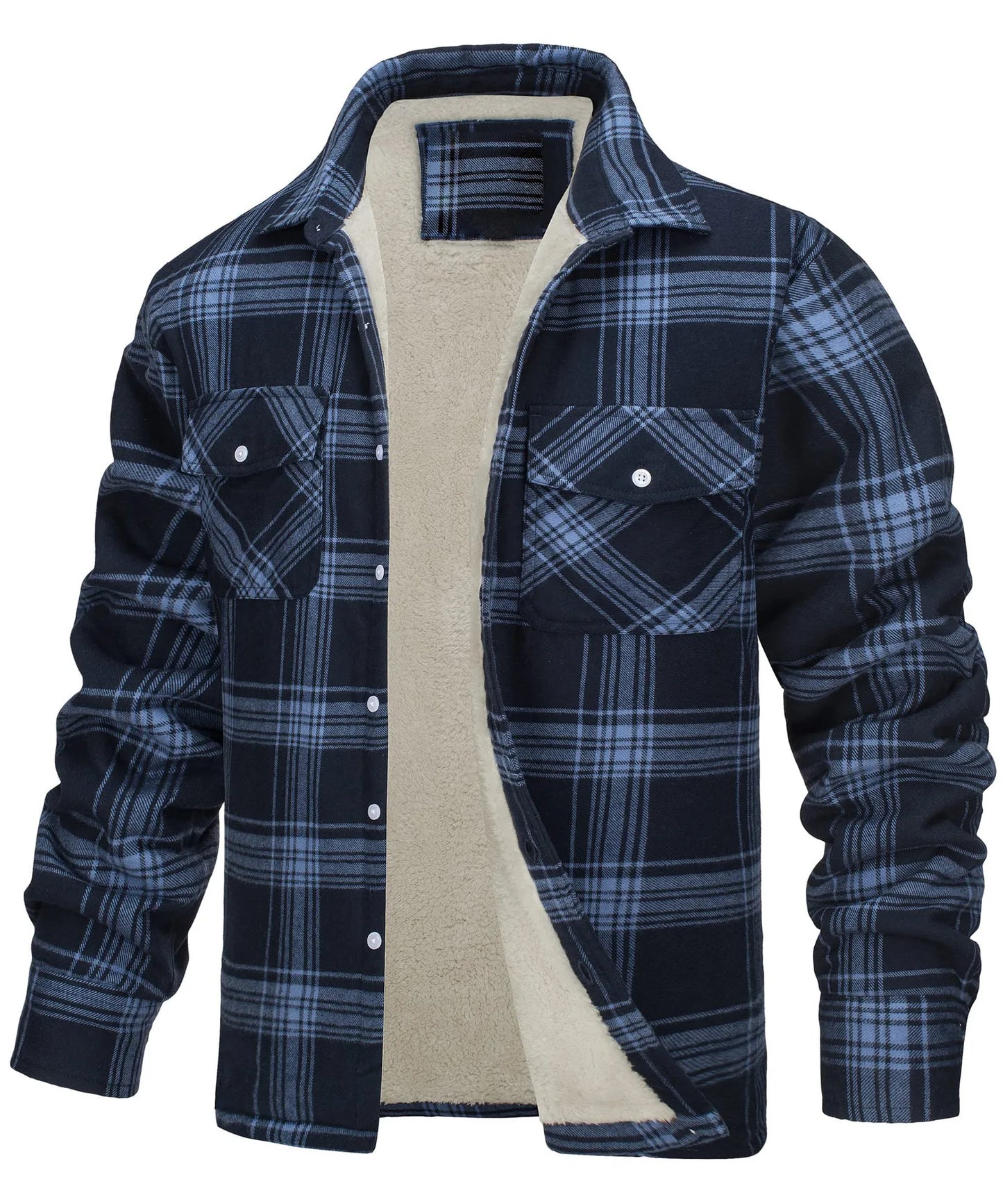 Ayrbao Men’s Casual Plaid Knit Jacket