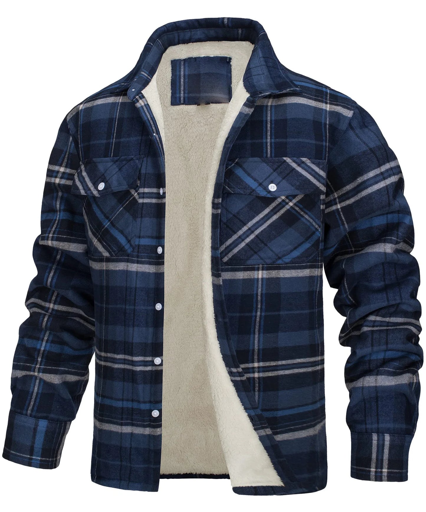 Ayrbao Men’s Casual Plaid Knit Jacket