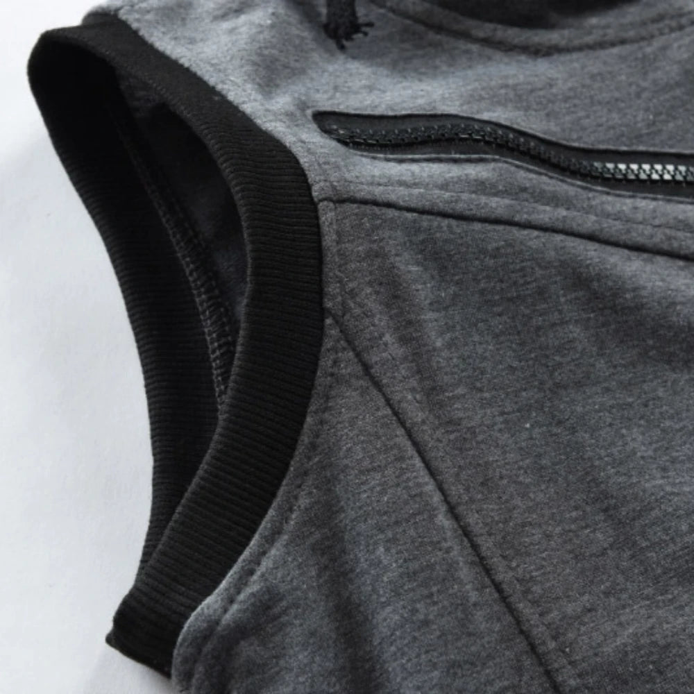 Men's Jackets Sleeveless Hooded Vest Jacket Casual Thin Lightweight Summer Fall Techwear Male Streetwear Slim Fit