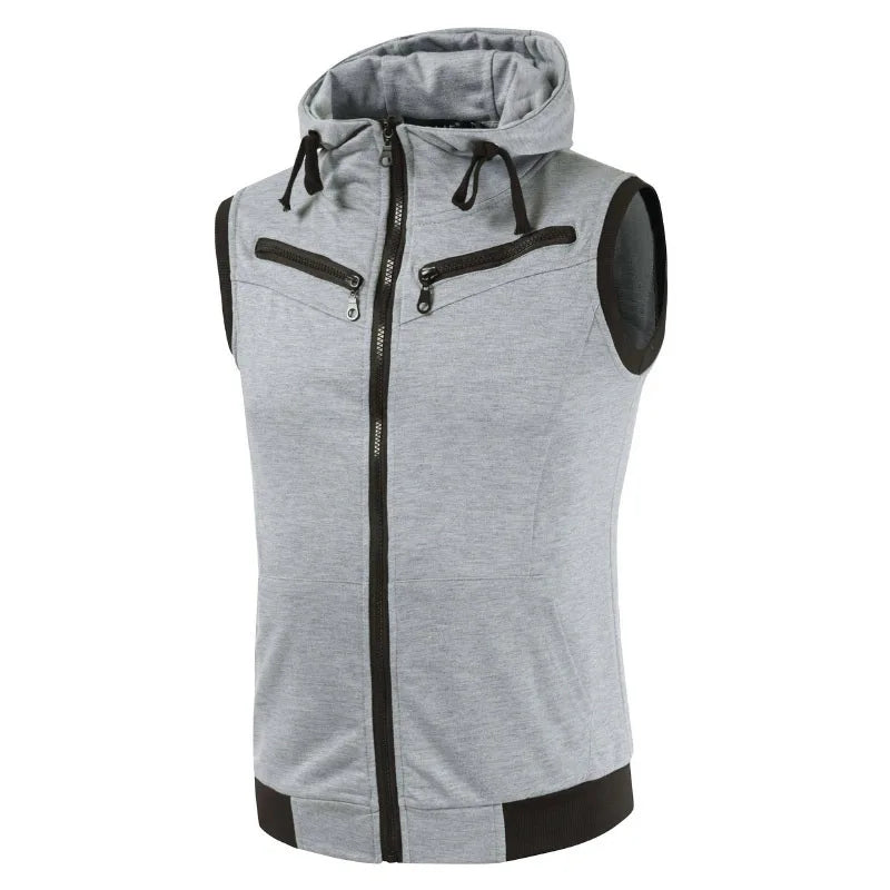Men's Jackets Sleeveless Hooded Vest Jacket Casual Thin Lightweight Summer Fall Techwear Male Streetwear Slim Fit