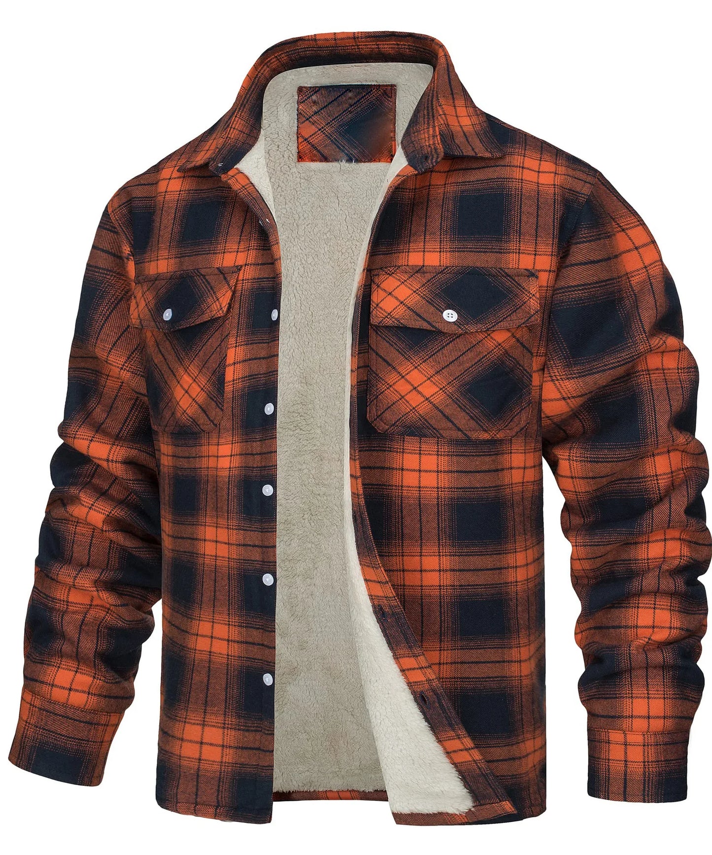 Ayrbao Men’s Casual Plaid Knit Jacket