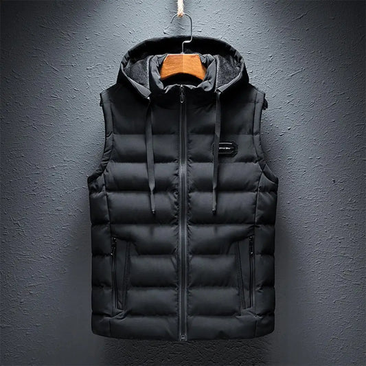 Mens Jacket Sleeveless Vest Winter Male Cotton Warm Vest Padded Coats Men Stand Collar Army Thicken Waistcoats Clothing 6XL