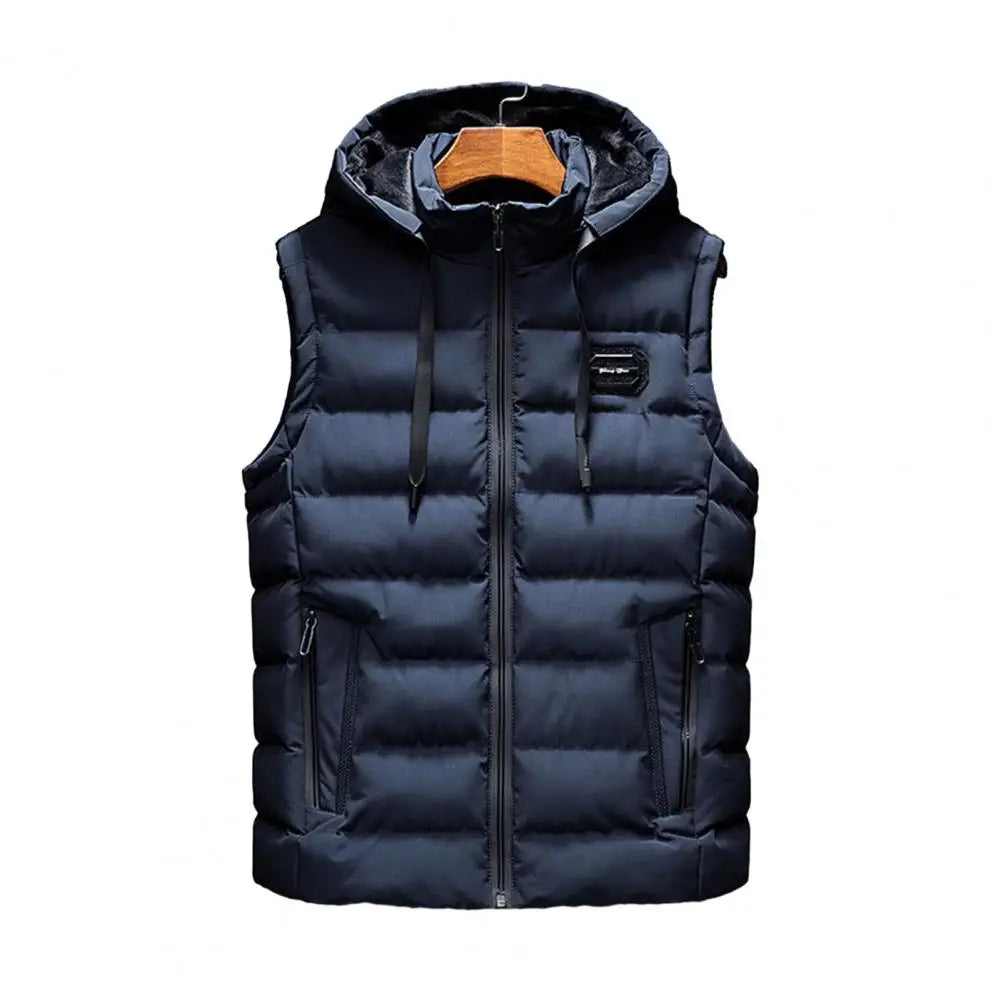 Mens Jacket Sleeveless Vest Winter Male Cotton Warm Vest Padded Coats Men Stand Collar Army Thicken Waistcoats Clothing 6XL