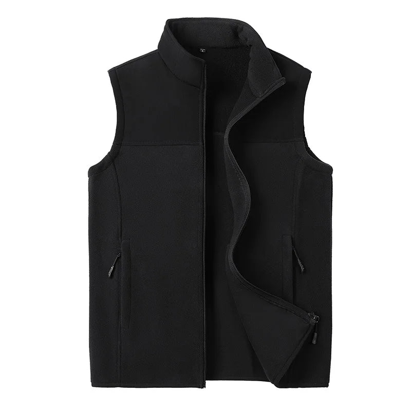 Men‘s Vests Casual Winter Fleece Warm Waistcoats Fashion Thermal Vests Sleeveless Jackets Windbreaker Vests Clothing