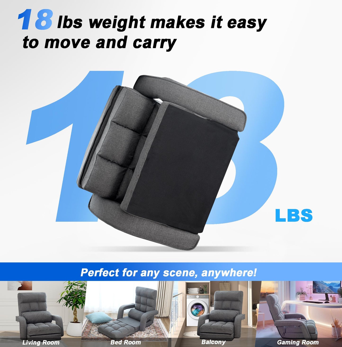 Folding Lazy Sofa Floor Chair