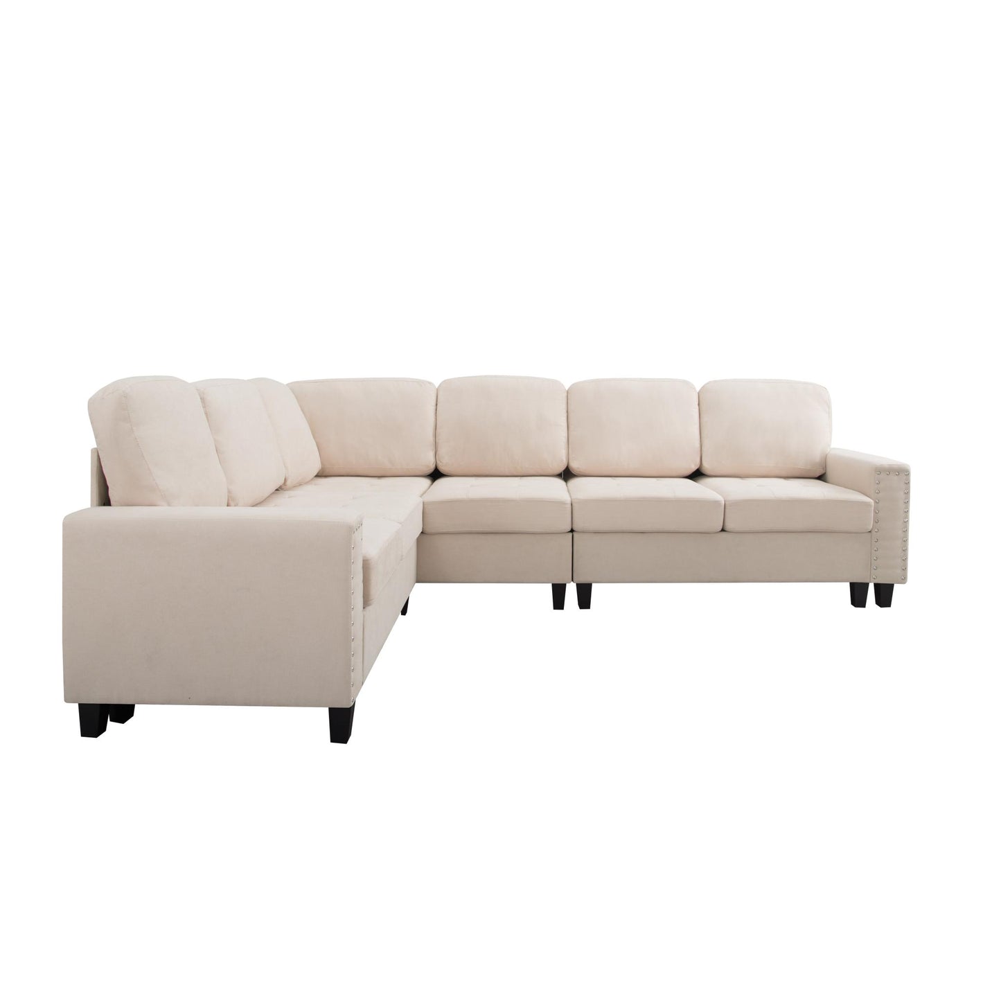 107.9” L-Shaped Reversible Sectional Sofa