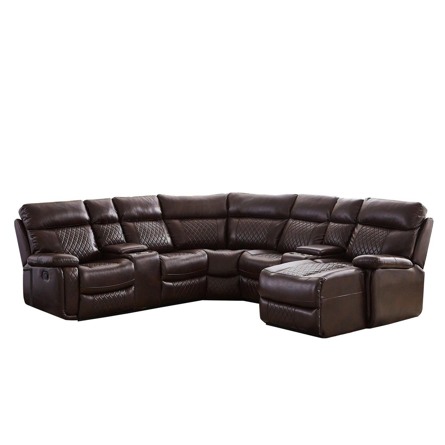Sectional Manual Recliner Living Room Set