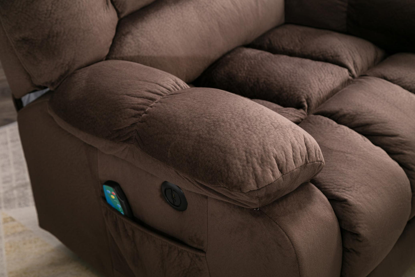Overstuffed Massage Recliner Chairs with Heat and Vibration