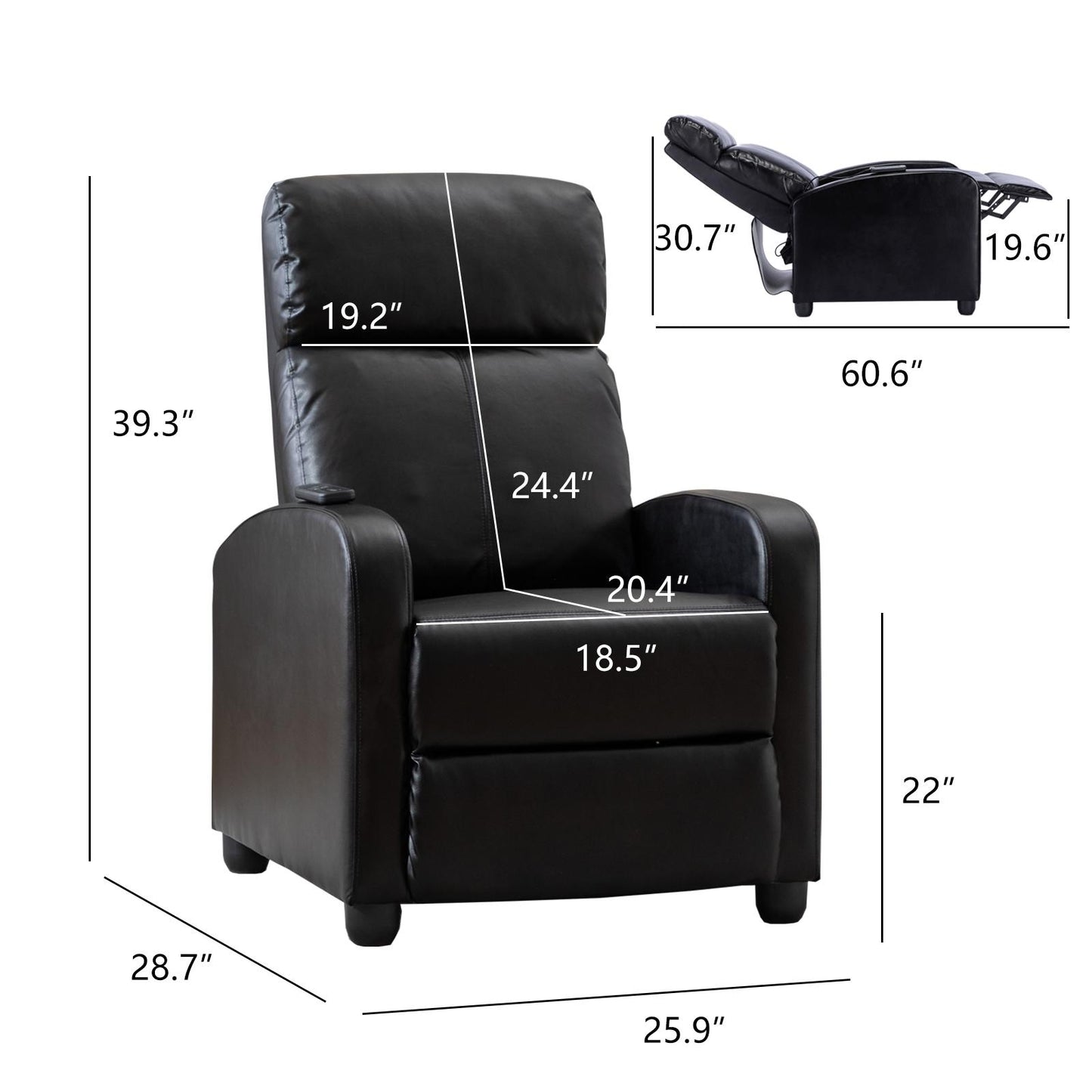 Electric Recliner with Massage Therapy and Heat