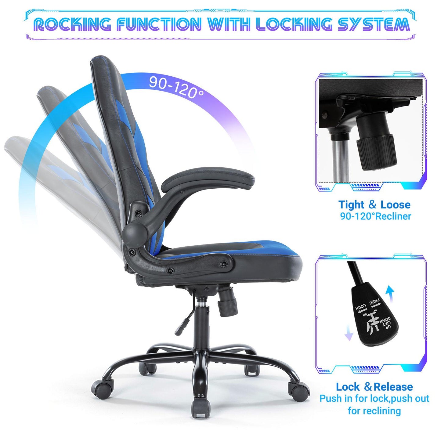 Gaming Chair, Ergonomic Office Chair High Back Computer Desk Chair